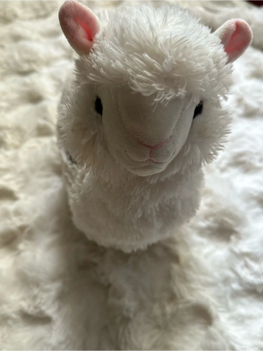 Plush White Alpaca/Llama Toy